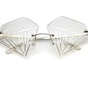 Accessories - NOVELTY RIMLESS DIAMOND SUNGLASSES METAL ARMS NEW Accessories - NOVELTY RIMLESS DIAMOND SUNGLASSES METAL ARMS NEW